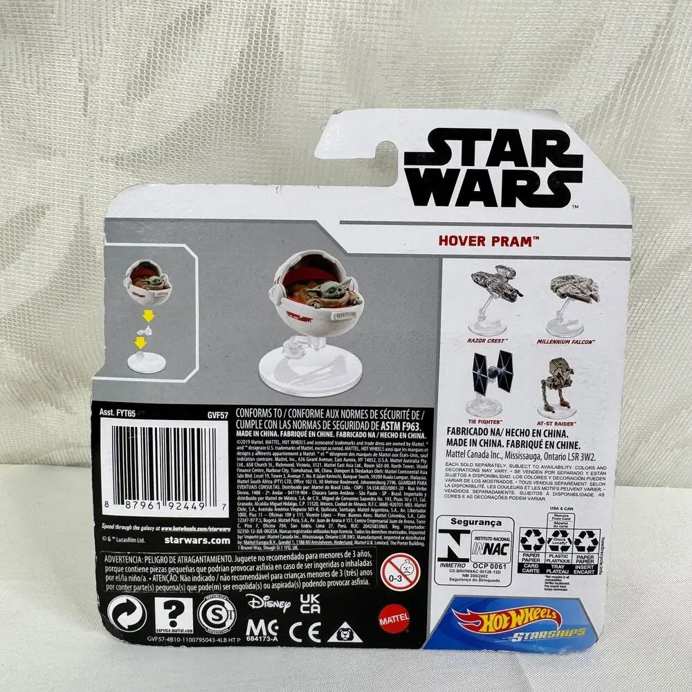 5 for $25| Hot Wheels Star Wars‎ Starships Mandalorian Baby Yoda the Child
